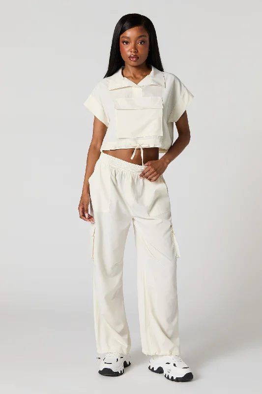Flowy Toggle Hem Cargo Pant Classic Stretch Pants