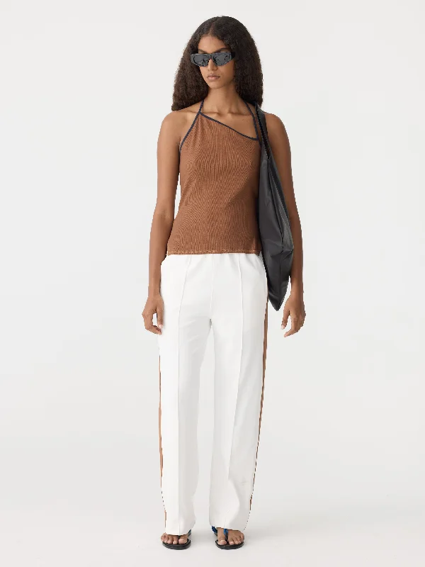 twill stripe detail pant Formal Stretch Pants