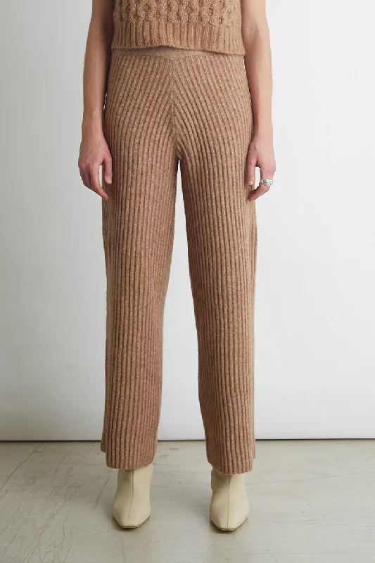 LEAH PANT | CAMEL Cozy Fitted Pants