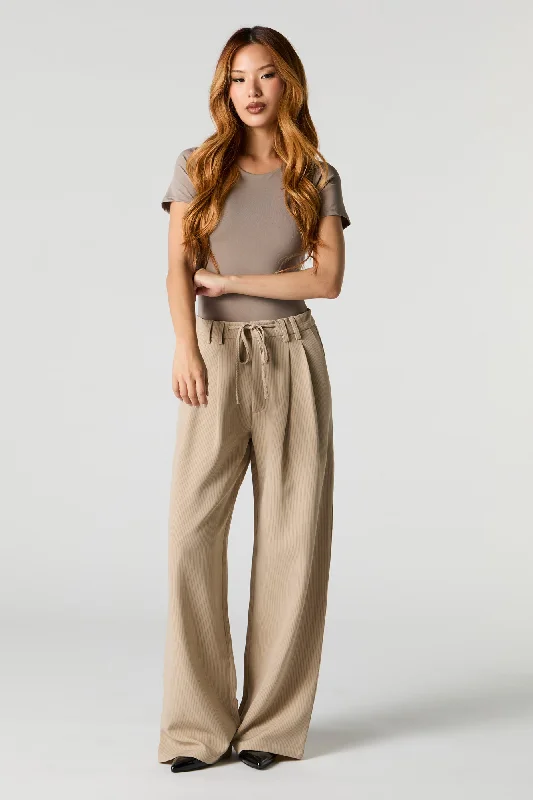 Baggy Drawstring Dress Pant Comfy Cargo Trousers
