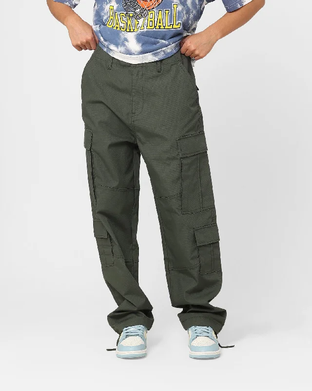 Stussy Surplus Cargo Pants Flora Green Rip Classic Cropped Pants