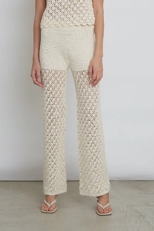 REBECCA CROCHET PANT Stylish Paperbag Waist Pants