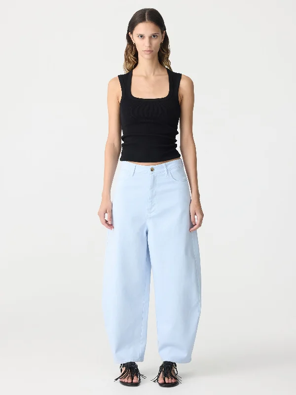 cotton twill barrel leg pant Trendy Wide-Leg Pants