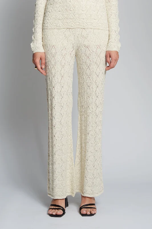 AMELIA PANT | IVORY Casual Wide Pants