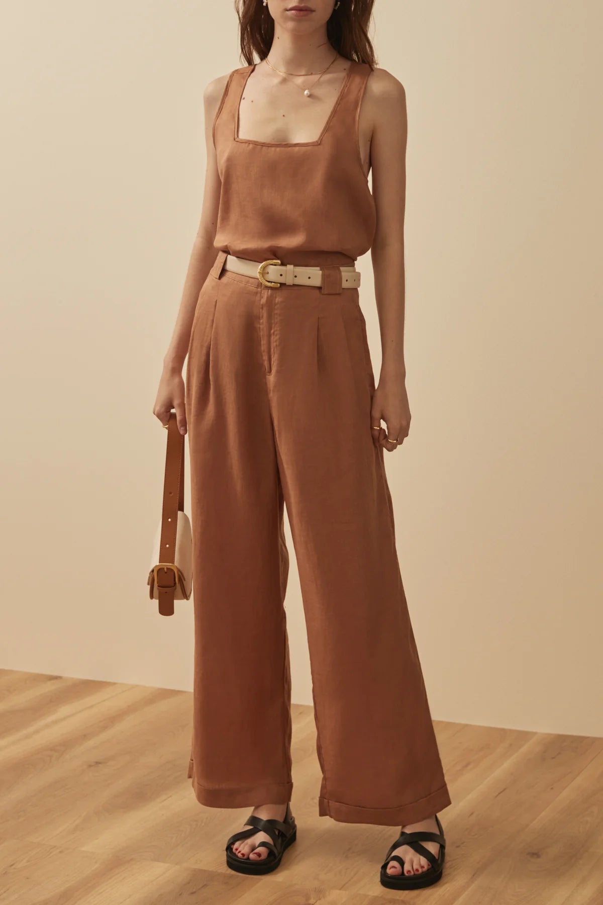 The Alys Pants - Toffee Casual Yoga Pants