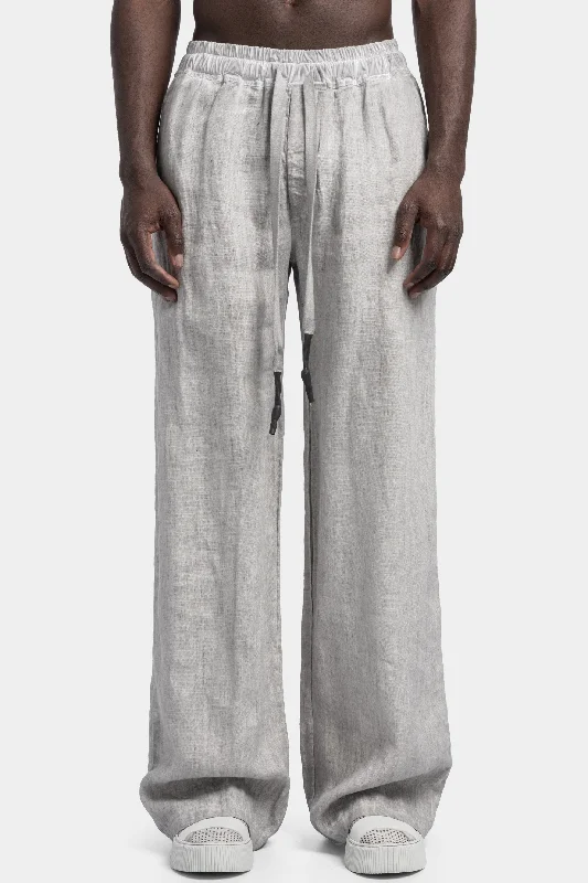 Light linen wide pants, Alu Elegant Silk Pants