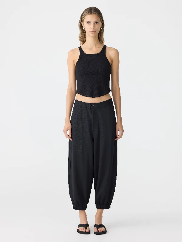 stretch twill cuff detail pant Classic Straight-Leg Pants