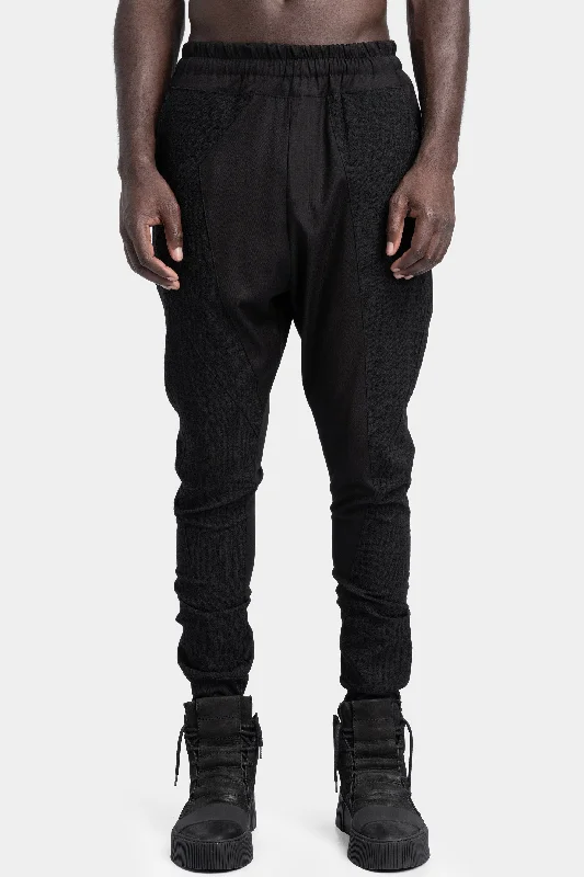 Wool & linen blend cuffed pants Trendy Printed Leggings