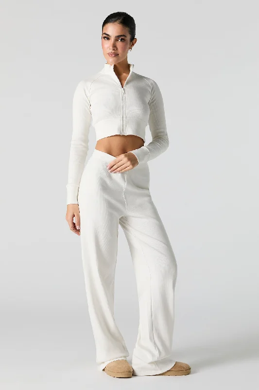 Active Ribbed Pant Fashionable Work Pants