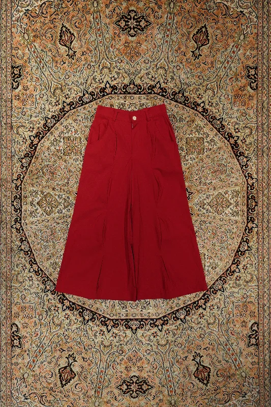 HOUGA coupe pants (red) Comfortable Denim Pants