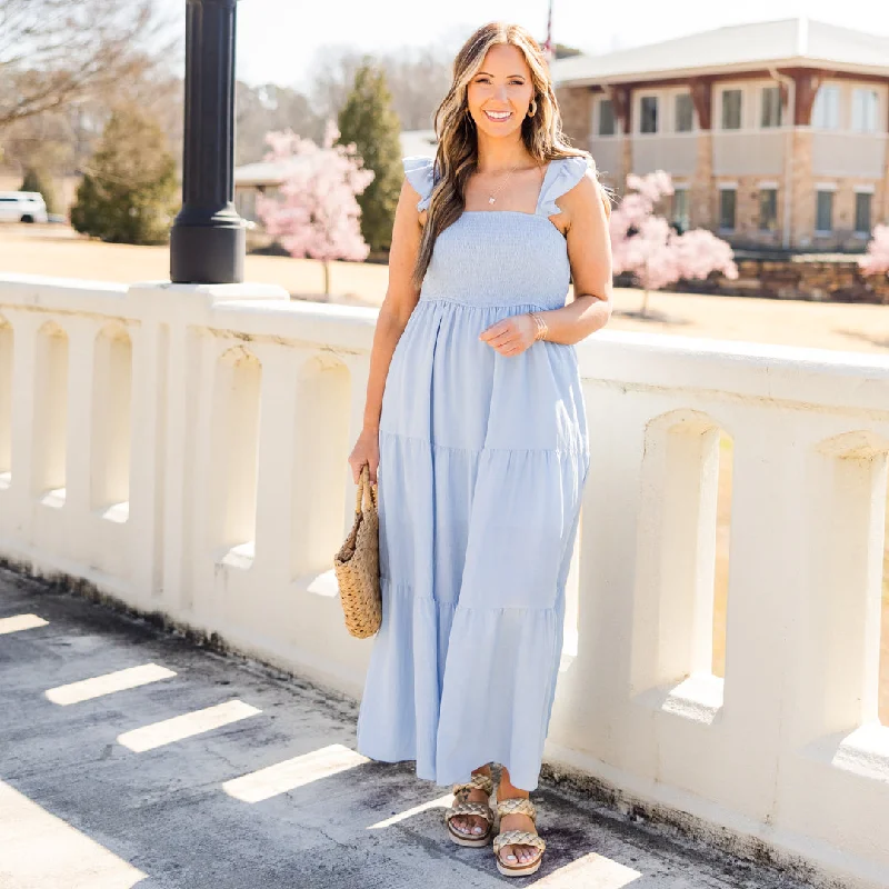 Easier To Walk Away Dress, Misty Blue