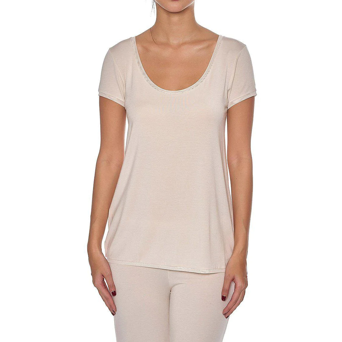 Douceur Soft T-Shirt Embroidered Appliqued Beaded
