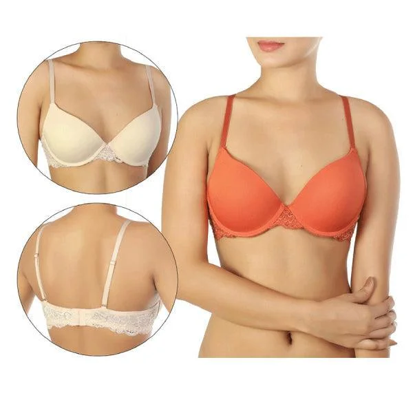 Push Up Bras Pack Of 2 Everyday Bras | Padded Bras | T-shirt bras Bra For Heavy Bust Polka Dot Checkered Tartan Push Up Bras Pack Of 2 Everyday Bras | Padded Bras | T-shirt bras Bra For Heavy Bust Polka Dot Checkered Tartan