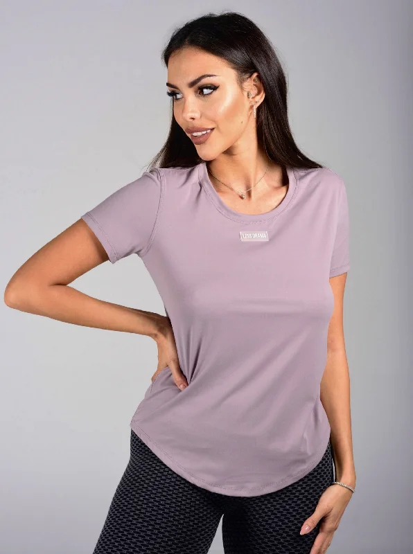 Not So Basic T-shirt - Purple Cotton Fabric Linen Fabric Terry Fabric