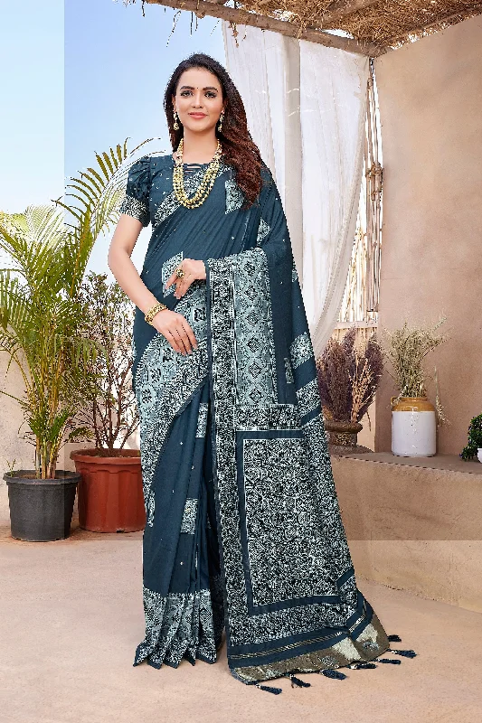 Women Wedding Wear Jari Weaving Paithani Silk Saree With Un Stitched Blouse Soft Modal Blouse Women Wedding Wear Jari Weaving Paithani Silk Saree With Un Stitched Blouse Soft Modal Blouse
