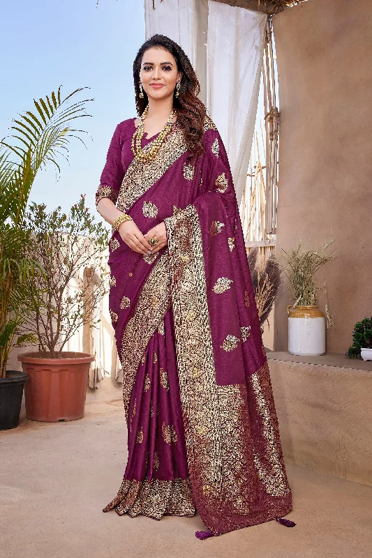 Women Wedding Wear Jari Weaving Paithani Silk Saree With Un Stitched Blouse Delicate Pleat Blouse Women Wedding Wear Jari Weaving Paithani Silk Saree With Un Stitched Blouse Delicate Pleat Blouse