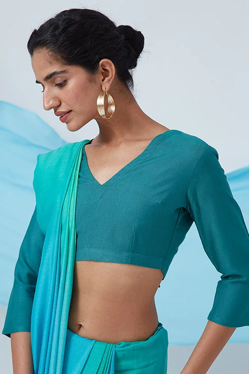 Okhai 'Fika' V-Neck Silk Blend Blouse Elegant Office Blouse