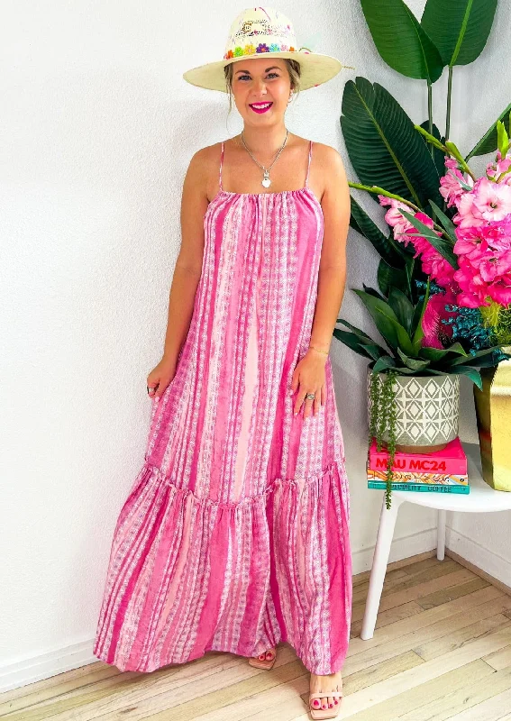 Amie Maxi Dress - Pink Cozy Knitted Maxi Dress