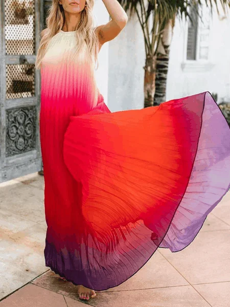 Halter Backless Beach Boho New Maxi Dress Fashionable Sleeveless Maxi Dress