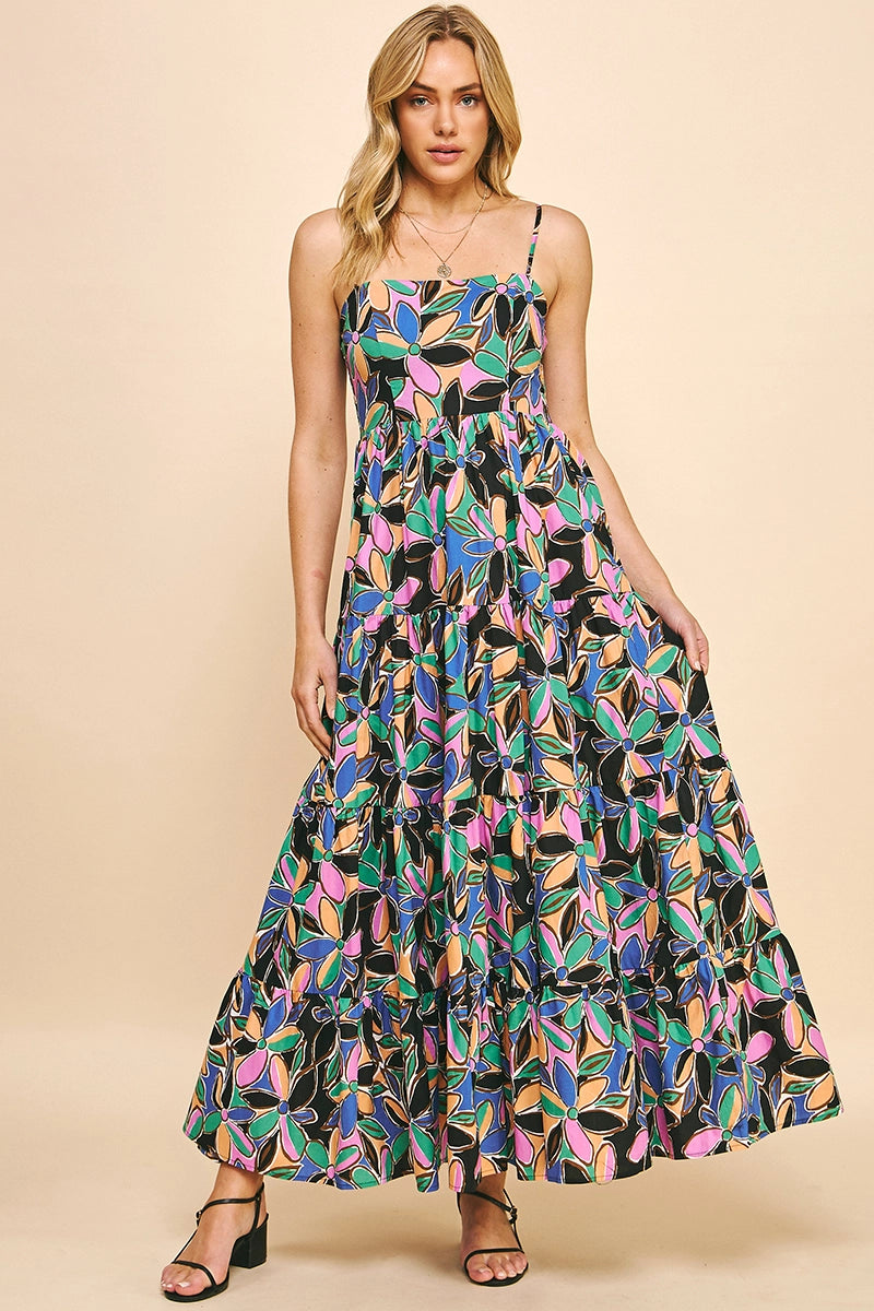 Junie Floral Maxi Dress Comfortable Bohemian Maxi Dress