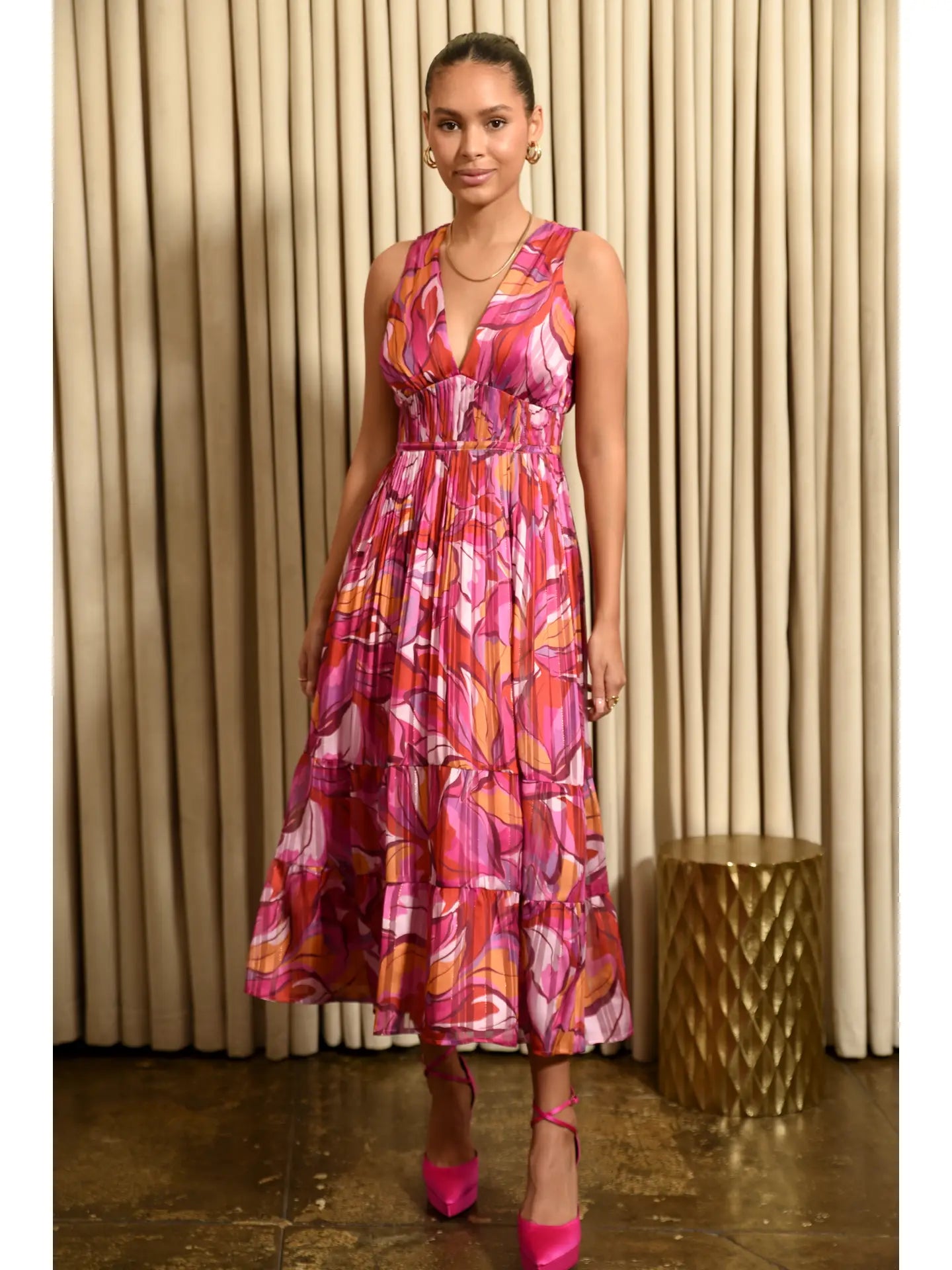 Lois Pleated Maxi Dress Classic Strapless Maxi Dress