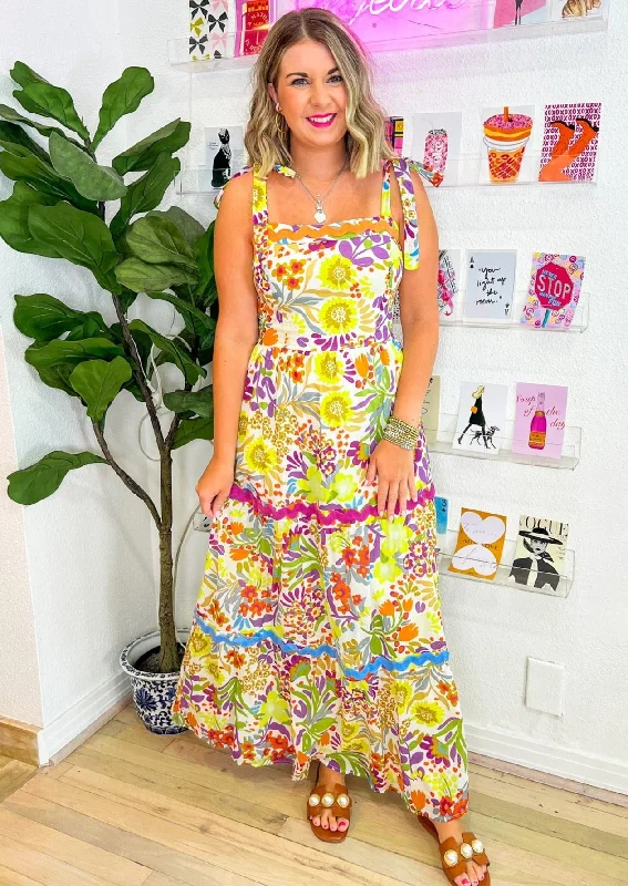Yours Truly Maxi Dress - Multi Fashionable Halter Neck Maxi Dress
