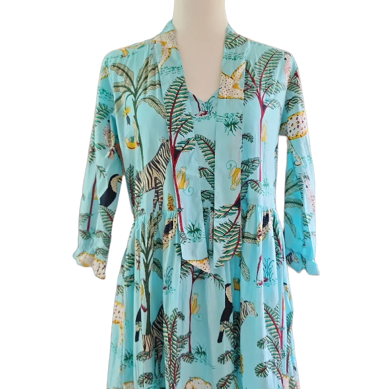 Safari Splendor Block Print Dress