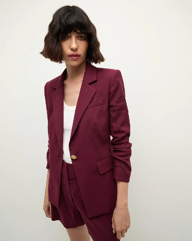 Battista Linen Dickey Jacket V-Neck Jacket Boat Neck Jacket Square Neck Jacket