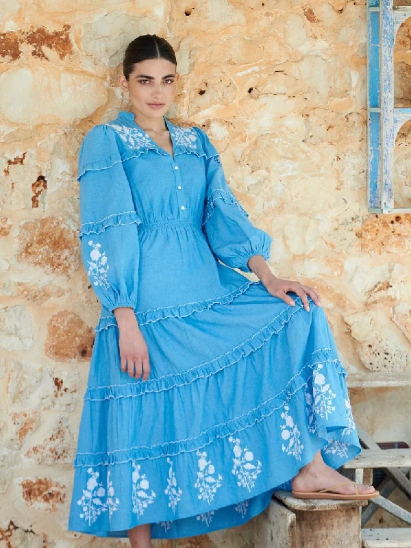 Bella Dress in Topaz Pearl