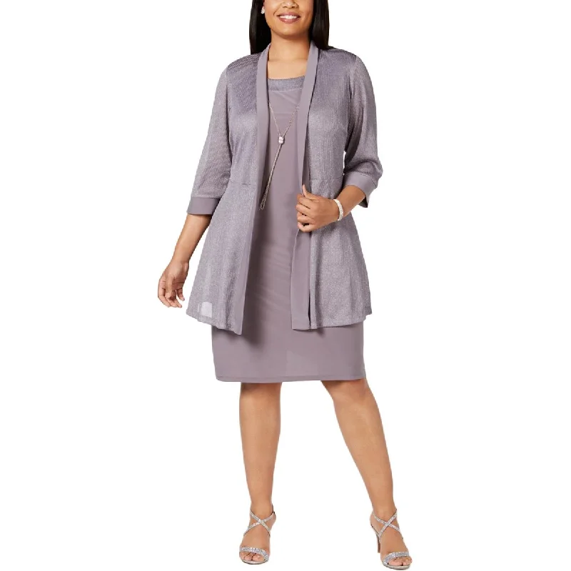 Plus Womens Jacket Evening Two Piece Dress