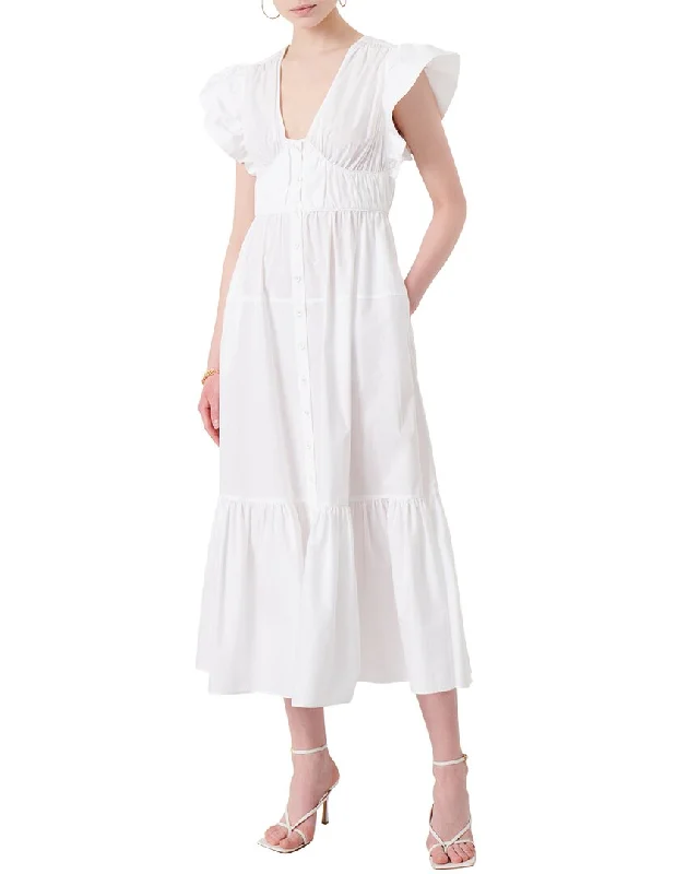 Derek Lam 10 Crosby Greta Ruffle Sleeve Dress