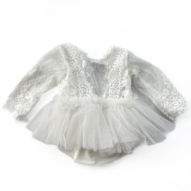 Bibs & bows  lace dress (6-12M)