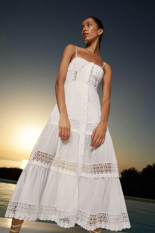CHARO RUIZ IBIZA MARISA LONG DRESS IN WHITE