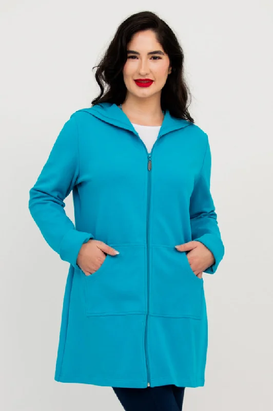 Cortes Jacket, Turquoise, Cotton Faux Fur Jacket Real Fur Jacket Shearling Jacket