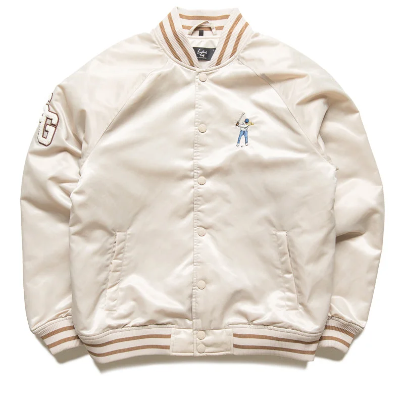 Eastside Golf Stadium Jacket - Pumice Wool Jacket Cashmere Jacket Tweed Jacket