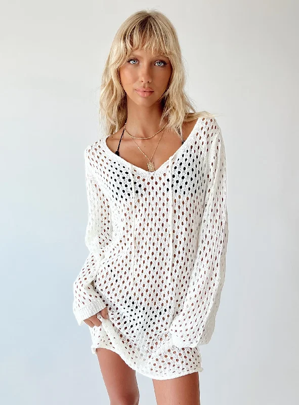 Gardena Mini Dress White Stylish Summer Mini Dress