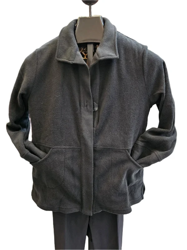 Jacket 2 Pocket Long Sleeve Black Women's 373bk Ribbed Jacket Pleated Jacket Ruffled Jacket Jacket 2 Pocket Long Sleeve Black Women's 373bk Ribbed Jacket Pleated Jacket Ruffled Jacket
