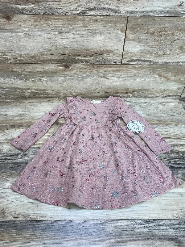 NEW Emma & Elsa Ruffle Christmas Dress Pink sz 4T