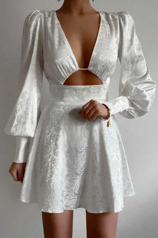 Rosalie Mini Dress - White Comfortable Bodycon Mini Dress