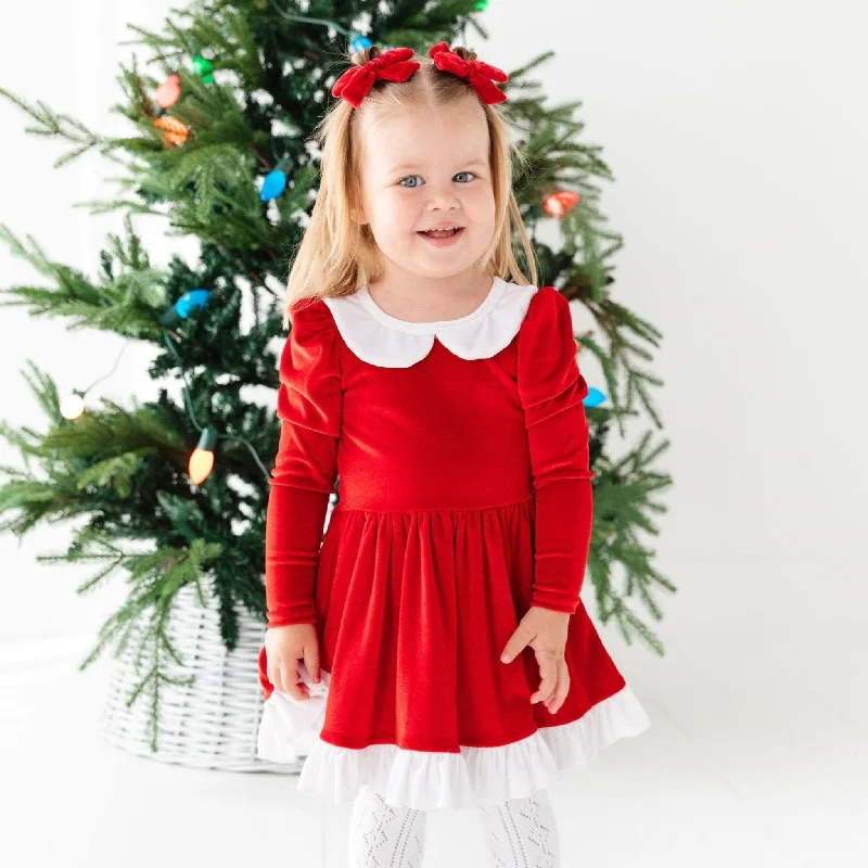 Santa Baby Velvet Twirl Dress