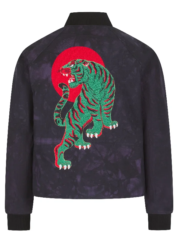 Soot and Ty Reversible Black/Tie Dye Crop Bomber Jacket Bomber Jacket Anorak Windbreaker Soot and Ty Reversible Black/Tie Dye Crop Bomber Jacket Bomber Jacket Anorak Windbreaker