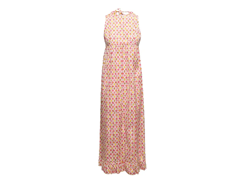 Vintage Pink & Multicolor Emilio Pucci Printed Dress Size US 8