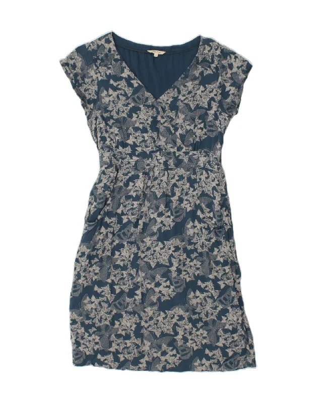 WHITE STUFF Womens Sheath Dress UK 10 Small Blue Viscose Butterfly