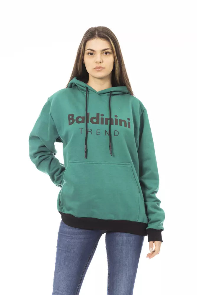Baldinini Trend Black Cotton Women Sweater Terry Terry Cloth Terry Knit
