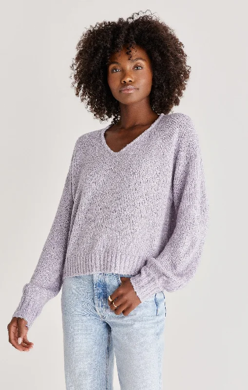 Becca V-Neck Sweater Fleece Sweater Nylon Polyester