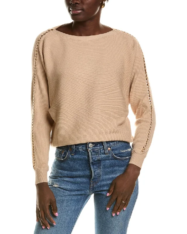T Tahari Dolman Sweater Rayon Fabric Velvet Fabric Corduroy Fabric