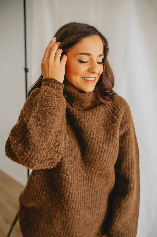 The Acacia Chunky Turtleneck Sweater Chenille Fabric Brocade Fabric Lace Fabric