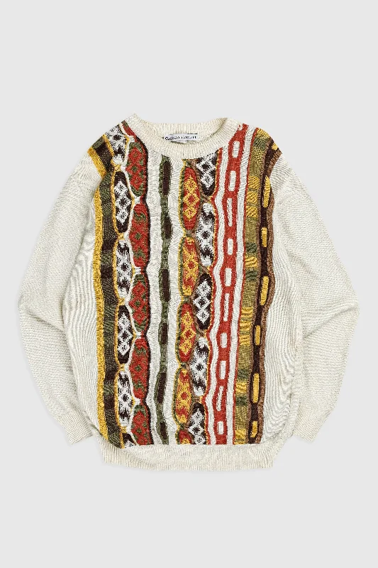 Vintage Coogi Style Knit Sweater - M Long Sweater Short Sweater Cropped Sweater