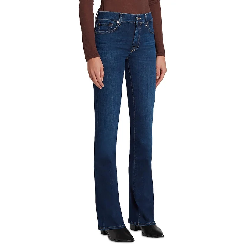 7 For All Mankind Womens Bell Bottoms Denim Bootcut Jeans Casual Loose Fit Jeans