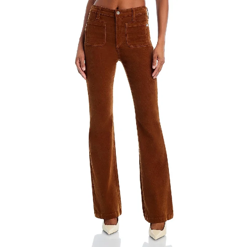 AG Adriano Goldschmied Womens Anisten Corduroy High Rise Bootcut Jeans Elegant High-Waisted Flared Jeans